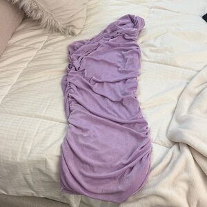 Lavender One-Shoulder Dress